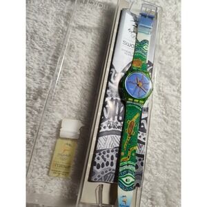 Swatch Sydney 2000 Olympic Round Unisex Case Band Watch Vintage New with case